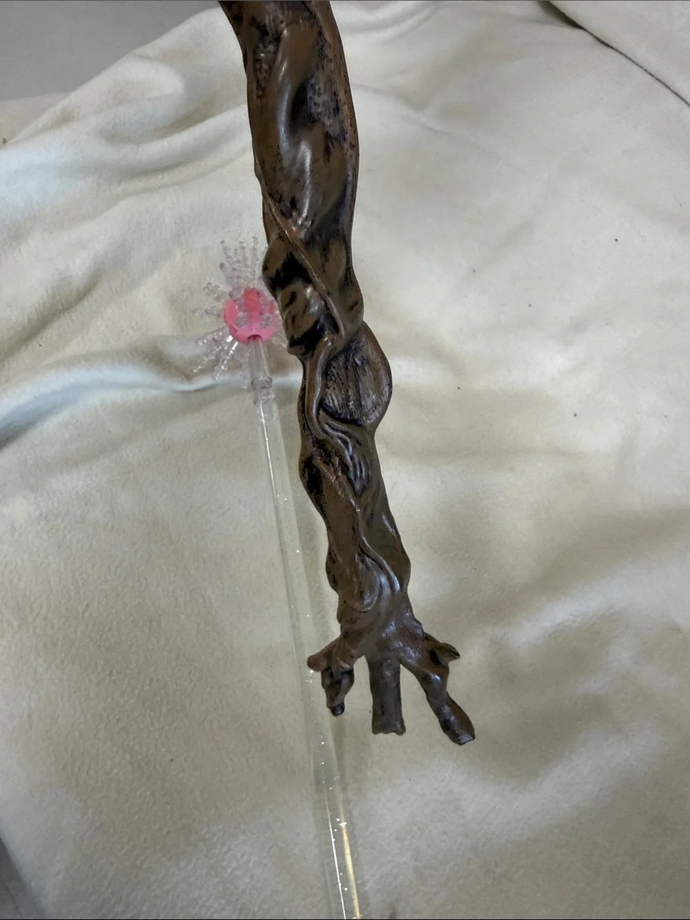 Amazon Brown Wood-Style Decorative Wand with Clear Accent